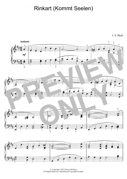 page one of Rinkart (Kommt Seelen) (Piano Solo)