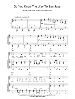 page one of Do You Know The Way To San Jose (Piano, Vocal & Guitar Chords)