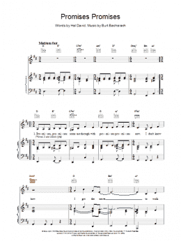 page one of Promises, Promises (Piano, Vocal & Guitar Chords)