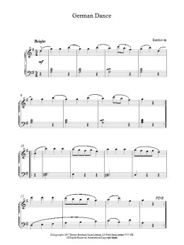 page one of German Dance (Piano Solo)