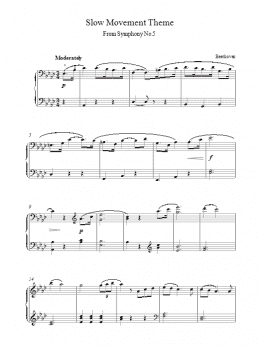 page one of Slow Movement Theme Symphony No.5 (Piano Solo)