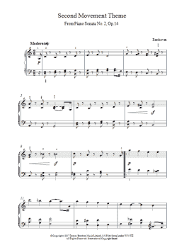 page one of Slow Movement Piano Sonata Op.2 No.14 (Piano Solo)