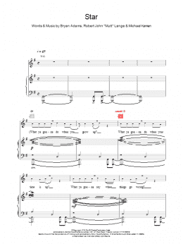 page one of Star (Piano, Vocal & Guitar Chords)