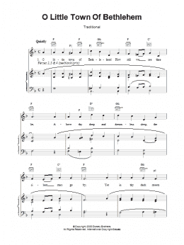 page one of O Little Town Of Bethlehem (Piano, Vocal & Guitar Chords)