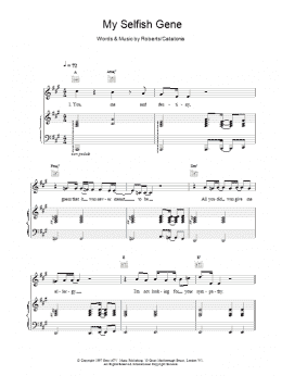page one of My Selfish Gene (Piano, Vocal & Guitar Chords)