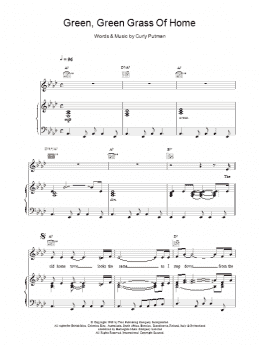 page one of Green Green Grass Of Home (Piano, Vocal & Guitar Chords)