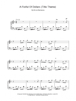page one of A Fistful of Dollars (Title Theme) (Piano Solo)