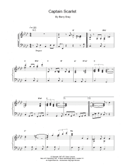 page one of Captain Scarlet (Piano Solo)