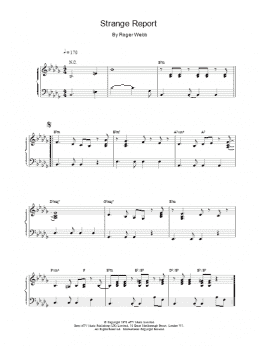 page one of Strange Report (Piano Solo)