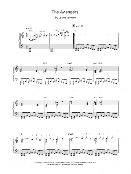 page one of The Avengers (Piano Solo)