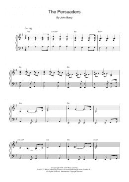 page one of The Persuaders (Piano Solo)