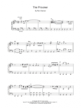 page one of The Prisoner (Piano Solo)