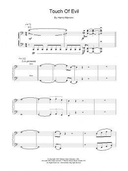 page one of Touch of Evil (Piano Solo)