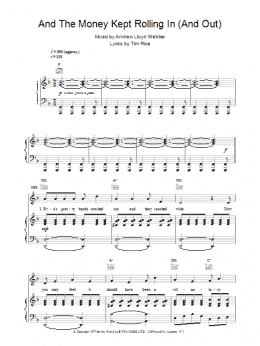 page one of And The Money Kept Rolling In (And Out) (Piano, Vocal & Guitar Chords)