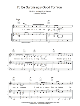 page one of I'd Be Surprisingly Good For You (Piano, Vocal & Guitar Chords)