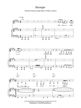 page one of Stronger (Piano, Vocal & Guitar Chords)