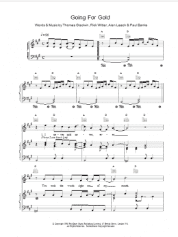 page one of Going for Gold (Piano, Vocal & Guitar Chords)