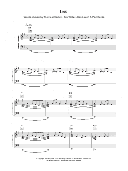 page one of Lies (Piano, Vocal & Guitar Chords)