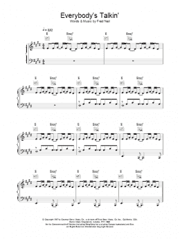 page one of Everybody's Talkin (Piano, Vocal & Guitar Chords)