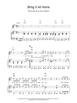 page one of Bring It All Home (Piano, Vocal & Guitar Chords)