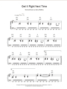 page one of Get It Right Next Time (Piano, Vocal & Guitar Chords)