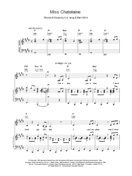 page one of Miss Chatelaine (Piano, Vocal & Guitar Chords)