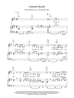 page one of Outside Myself (Piano, Vocal & Guitar Chords)
