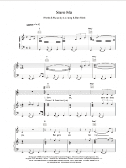 page one of Save Me (Piano, Vocal & Guitar Chords)