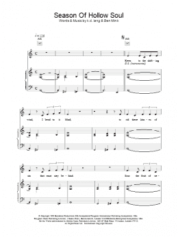 page one of Season of Hollow Soul (Piano, Vocal & Guitar Chords)