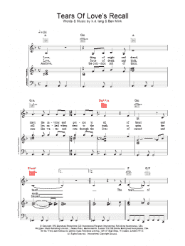 page one of Tears of Love's Recall (Piano, Vocal & Guitar Chords)