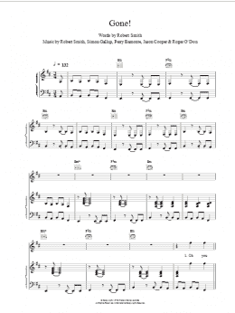 page one of Gone! (Piano, Vocal & Guitar Chords)