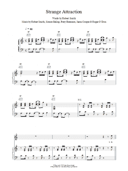 page one of Strange Attraction (Piano, Vocal & Guitar Chords)
