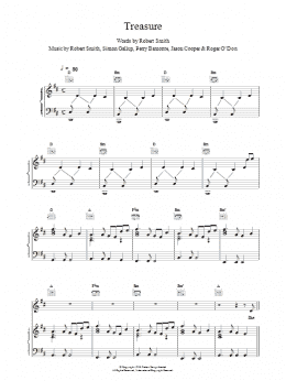 page one of Treasure (Piano, Vocal & Guitar Chords)