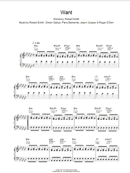page one of Want (Piano, Vocal & Guitar Chords)