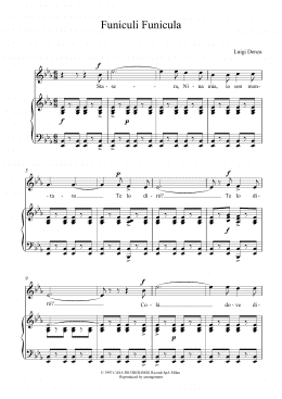 page one of Funiculi, Funicula (Piano & Vocal)
