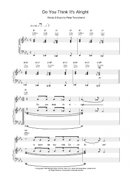 page one of Do You Think It's Alright (Piano, Vocal & Guitar Chords)