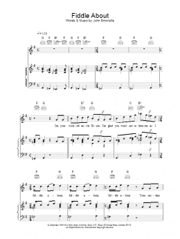 page one of Fiddle About (Piano, Vocal & Guitar Chords)