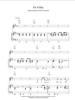 page one of It's A Boy (Piano, Vocal & Guitar Chords)