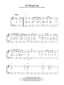 page one of All Shook Up (Easy Piano)