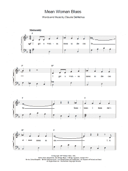 page one of Mean Woman Blues (Easy Piano)