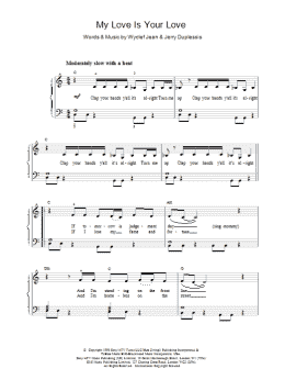page one of My Love Is Your Love (Piano, Vocal & Guitar Chords)