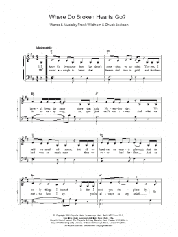 page one of Where Do Broken Hearts Go (Piano, Vocal & Guitar Chords)
