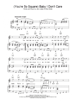 page one of Baby I Don't Care (Piano, Vocal & Guitar Chords)