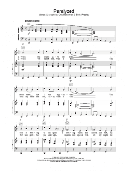 page one of Paralyzed (Piano, Vocal & Guitar Chords)