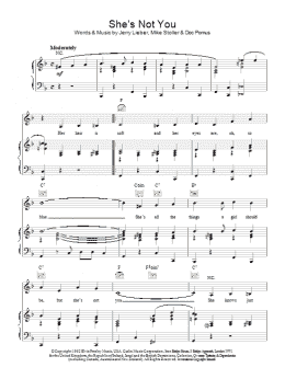 page one of She's Not You (Piano, Vocal & Guitar Chords)