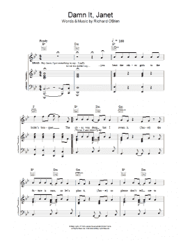 page one of Damn It, Janet (Piano, Vocal & Guitar Chords)