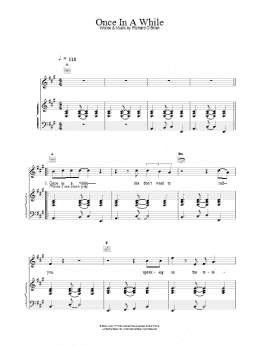 page one of Once In A While (Piano, Vocal & Guitar Chords)
