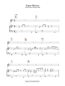page one of Super Heroes (Piano, Vocal & Guitar Chords)