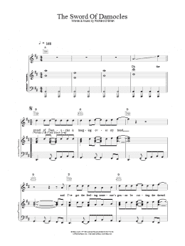 page one of The Sword Of Damocles (Piano, Vocal & Guitar Chords)