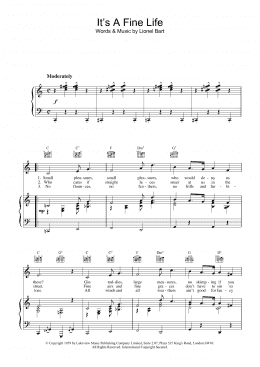 page one of It's A Fine Life (from Oliver!) (Piano, Vocal & Guitar Chords)